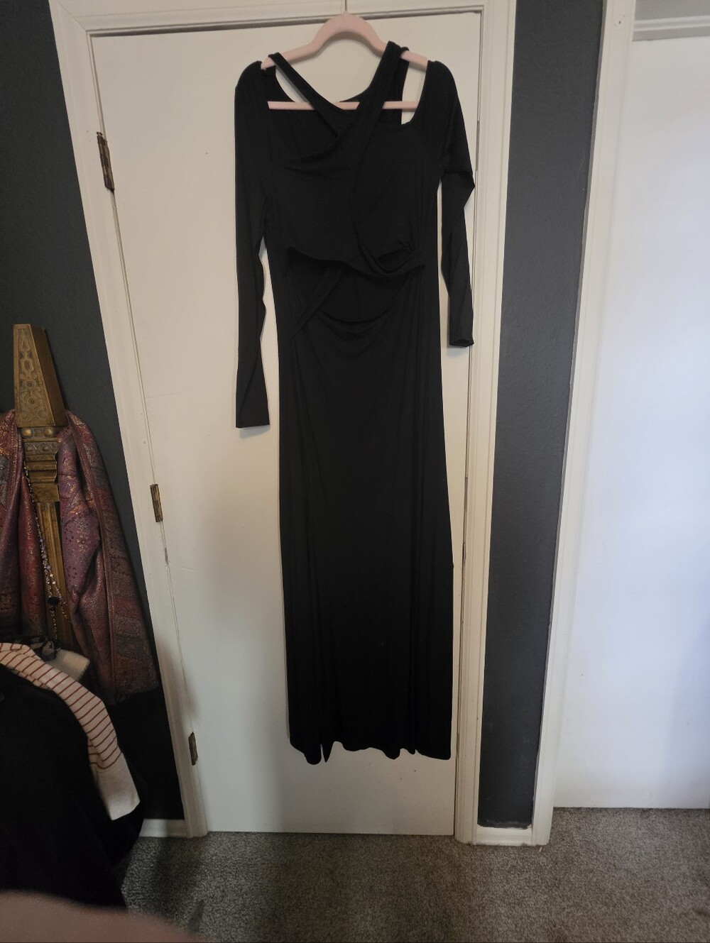 Killstar Black Long Sleeve Draped Maxi Dress - Picture 4 of 4
